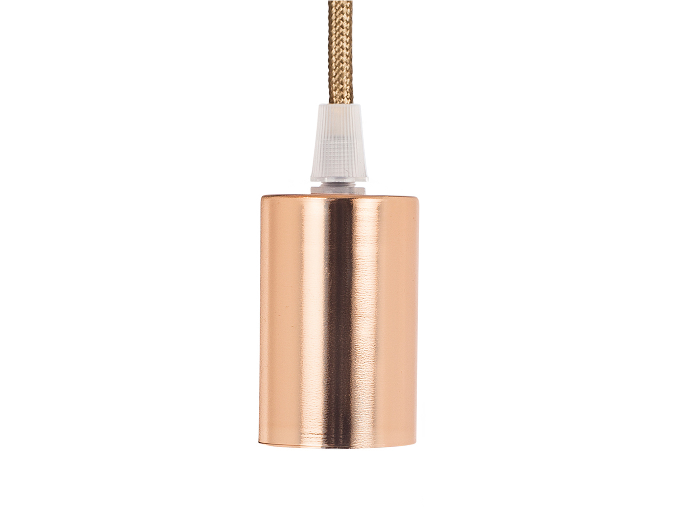 Suspension Hängeleuchte Schnurpendel Rosegold Stoff Kabel mit Filament LED