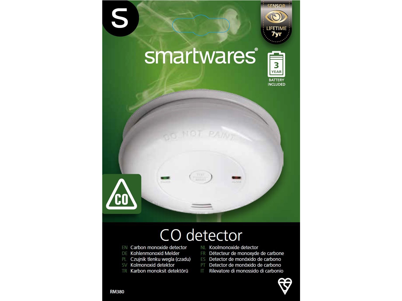 Gaswarngerät CO2 Melder Warner Gasdetektor Kohlenmonoxid Gas Warnmelder Alarm