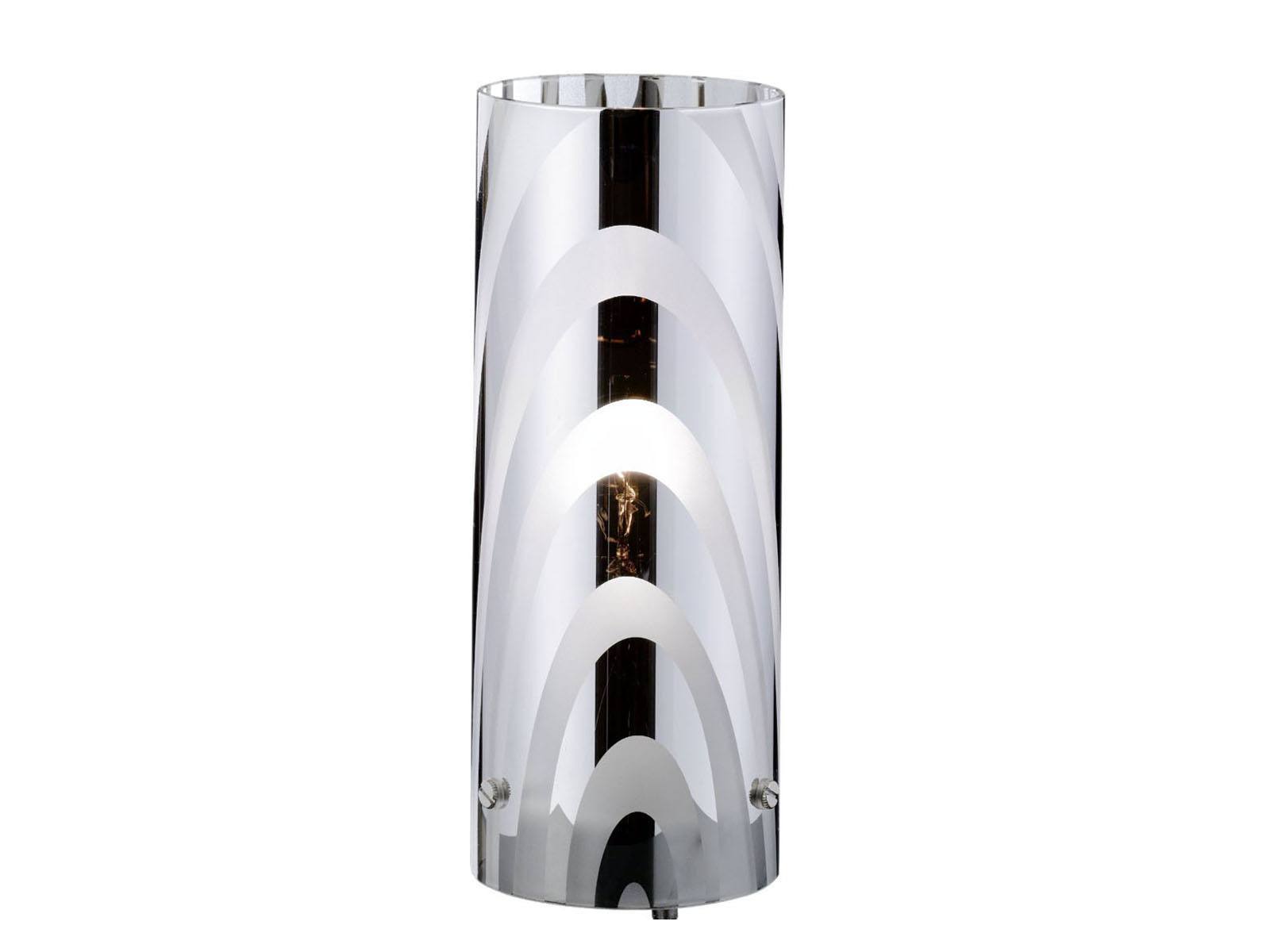 Action by Wofi verre Avec Chrome décor Lampe de table cylindre