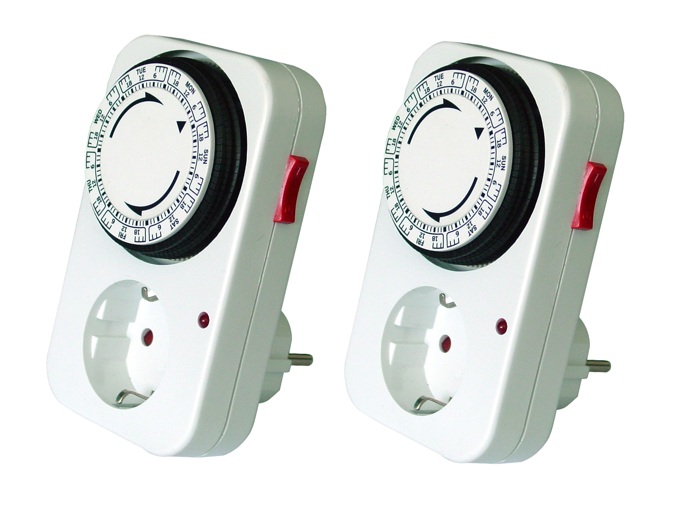 mechanisch 2er-Set Zeitschaltuhren für Tagesprogramm und Wochenprogramm