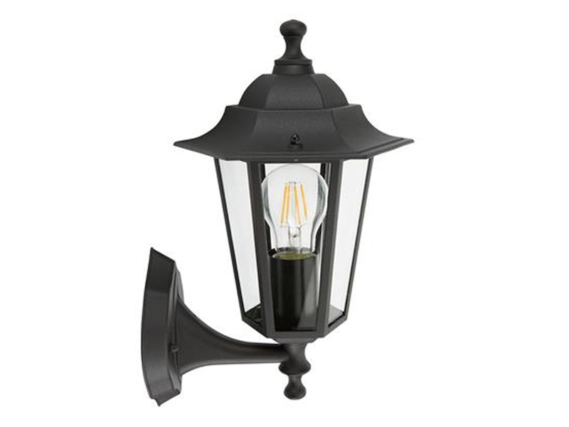 Laterne CLASSICO schwarz, Außenwandleuchte Fassadenbeleuchtung