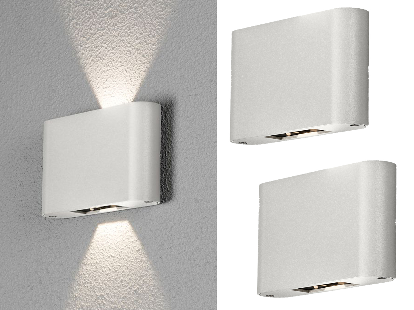 Illuminazione casa esterno 2 Luci Parete Bianco Up & Down LED illuminazione di facciata continua Illuminazione casa esterno 2 Luci Parete Bianco Up & Down LED illuminazione di facciata continua