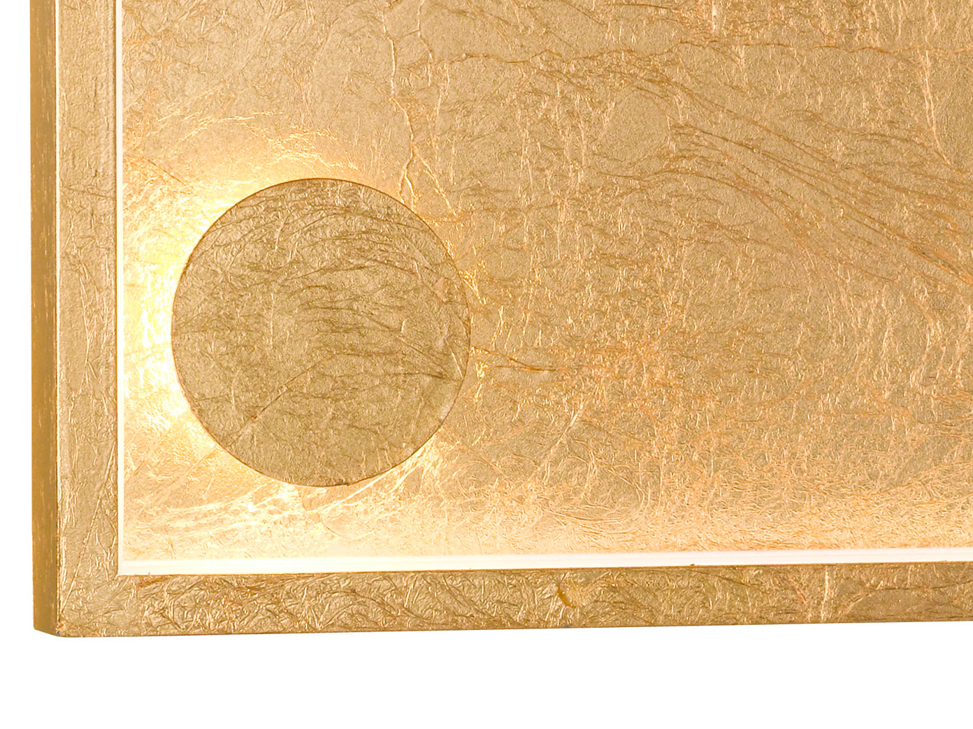 LED Wandlampe viereckig 20,5x20,5cm goldfarbig 12W Wandbeleuchtung Flur Diele