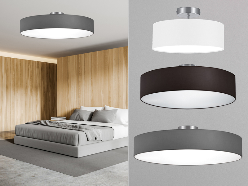 Kleine & große Deckenlampen mit rundem Stoffschirm Flurbeleuchtung für