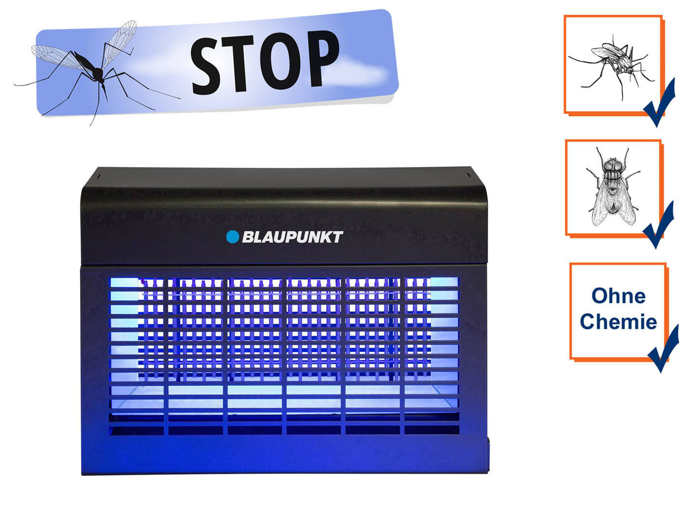Mückenvernichter Moskito Insektenvernichter Mückenlampe Fliegenwanze UV-Lampe DE 