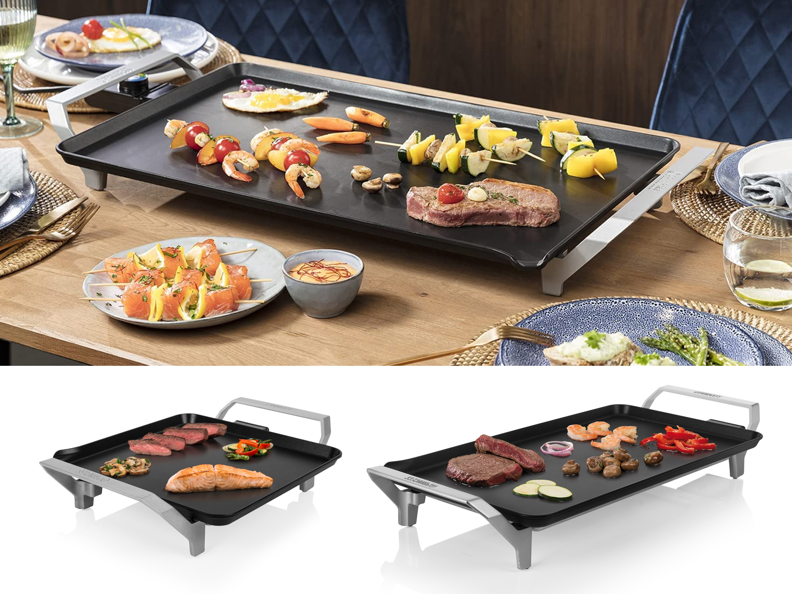 Families Teppanyaki Home Frying Plate LOW FAT GRILLING Japanese Indoor
