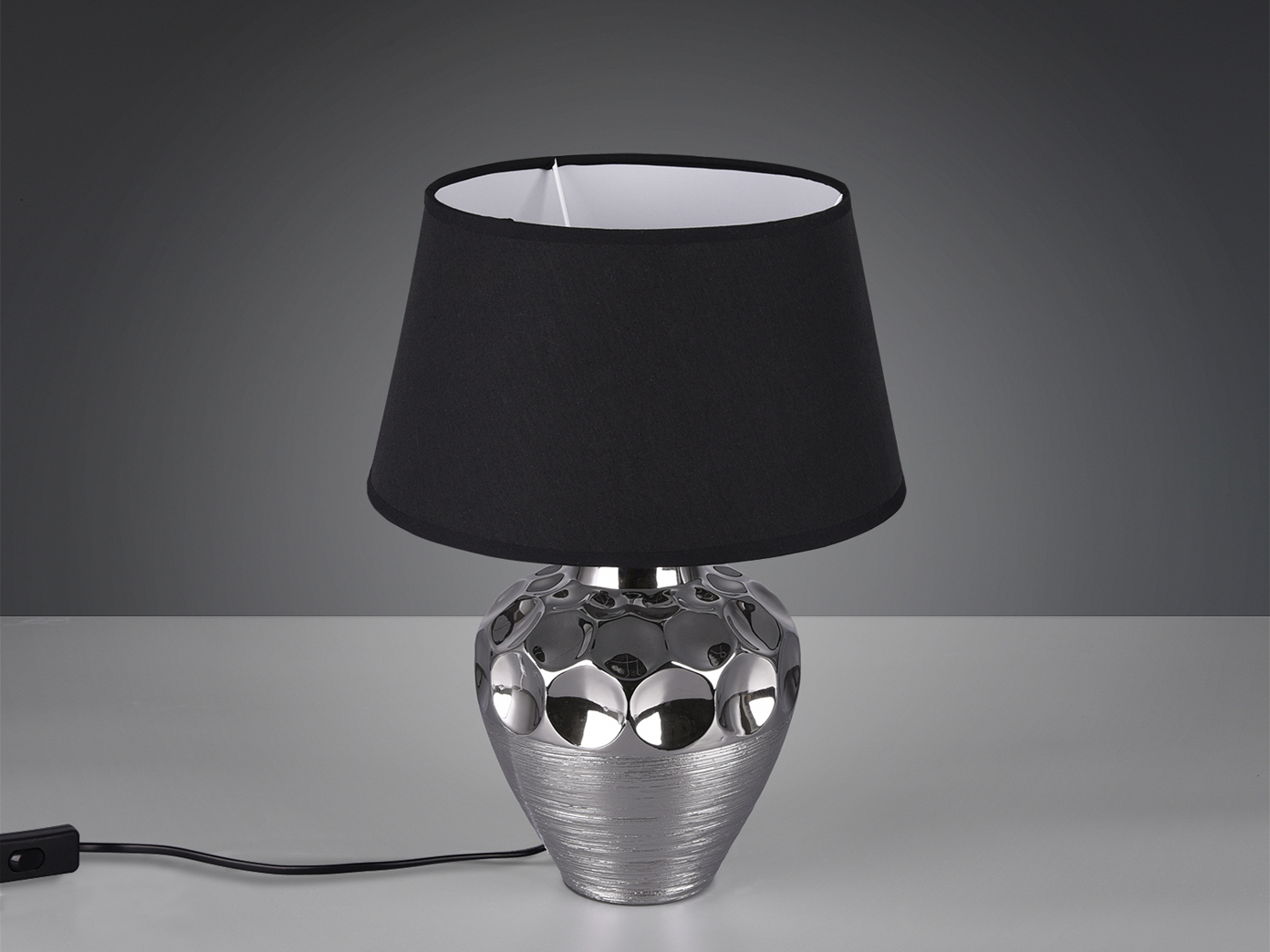 LED Tischlampen Textilschirm Keramiklampe für Nachttisch Beistelltisch