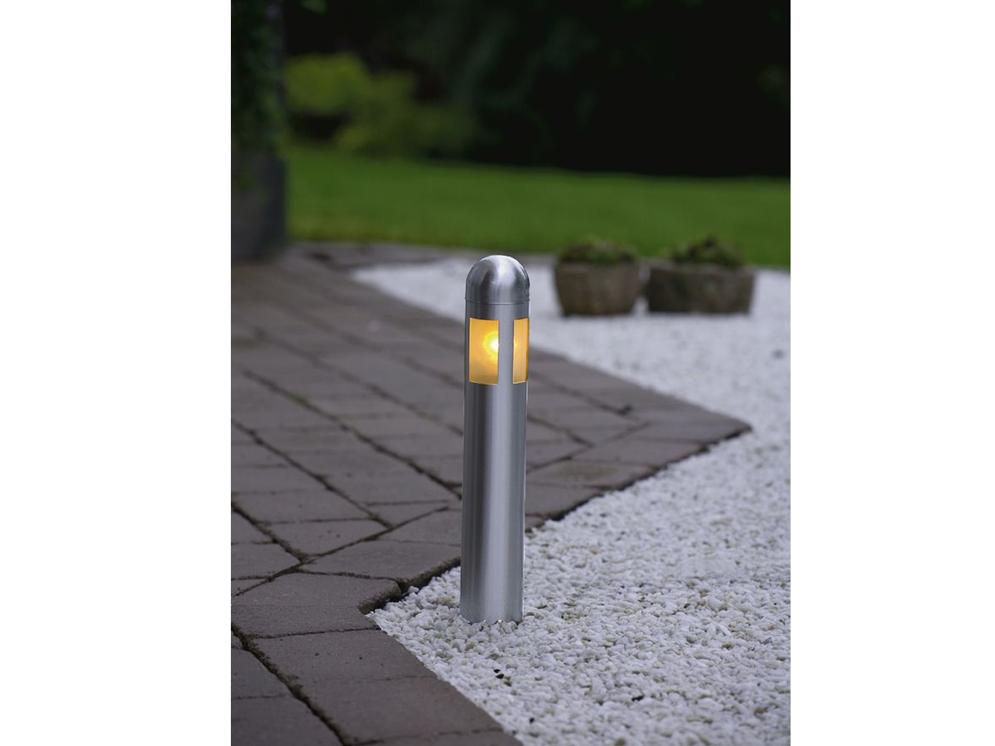 3er Set LED Bodenleuchten außen Garten mit Erdspieß