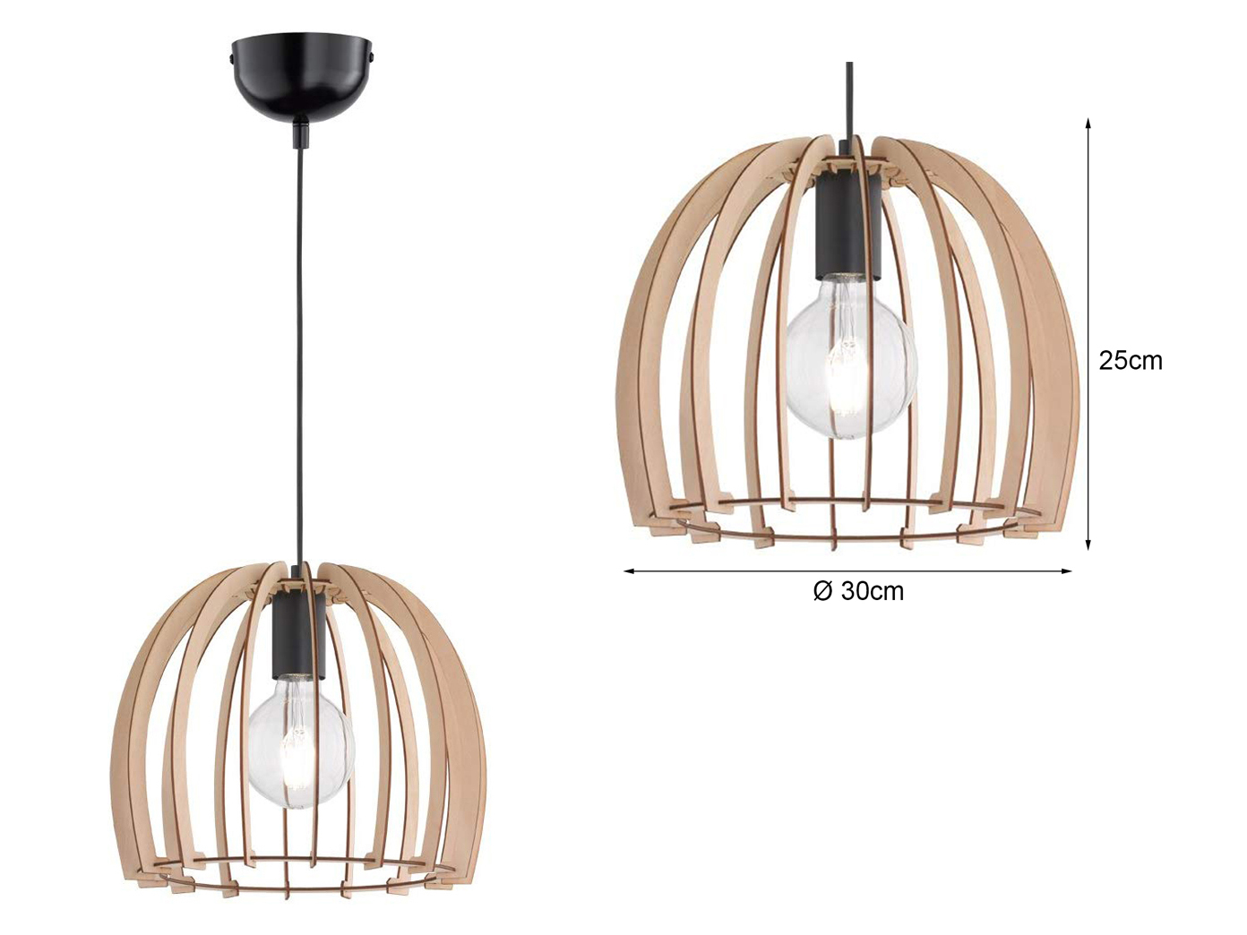 RETRO Küchenpendelleuchte aus HOLZ für Landhausküche schöne Lampen über