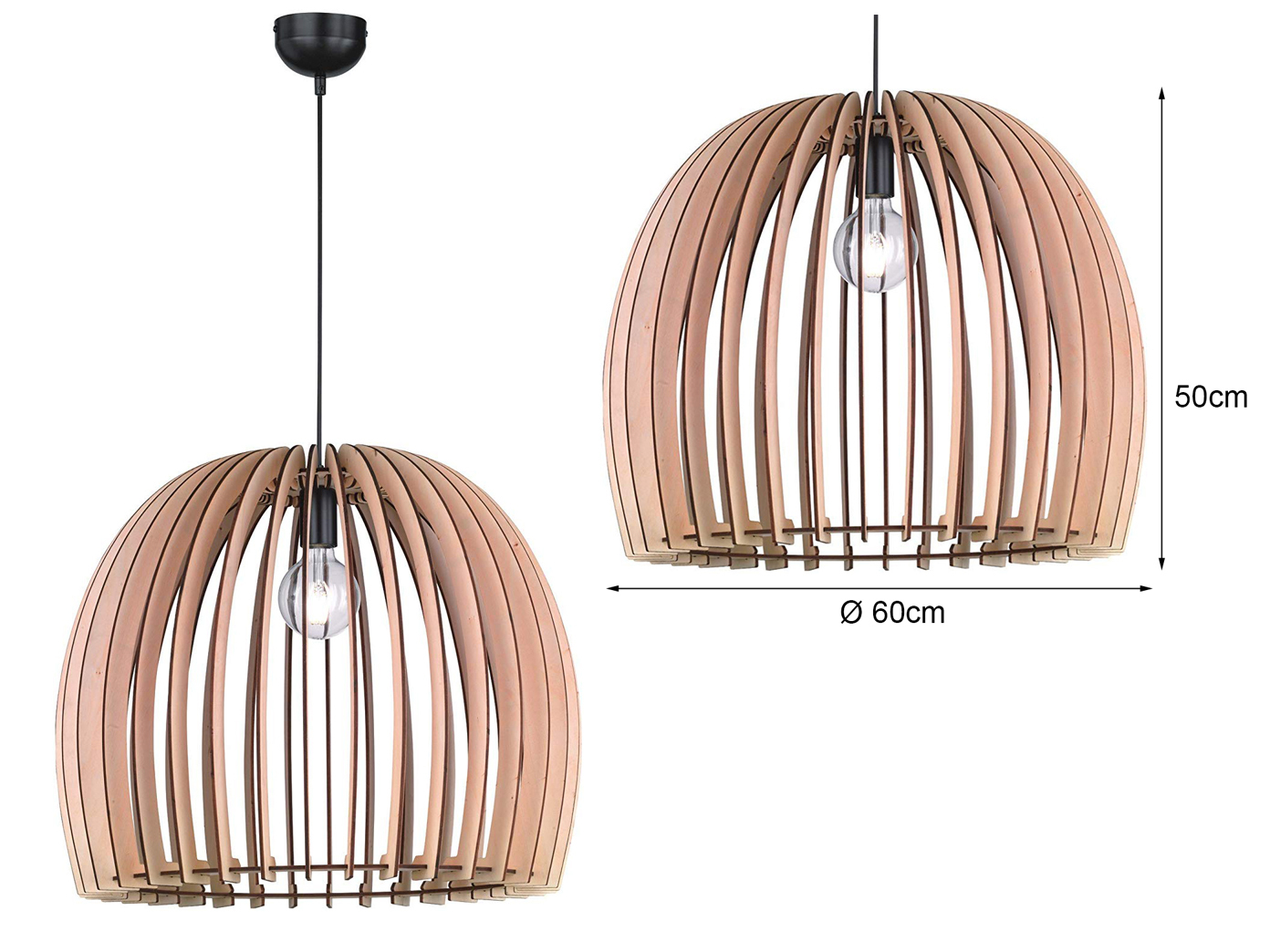 RETRO Küchenpendelleuchte aus HOLZ für Landhausküche schöne Lampen über