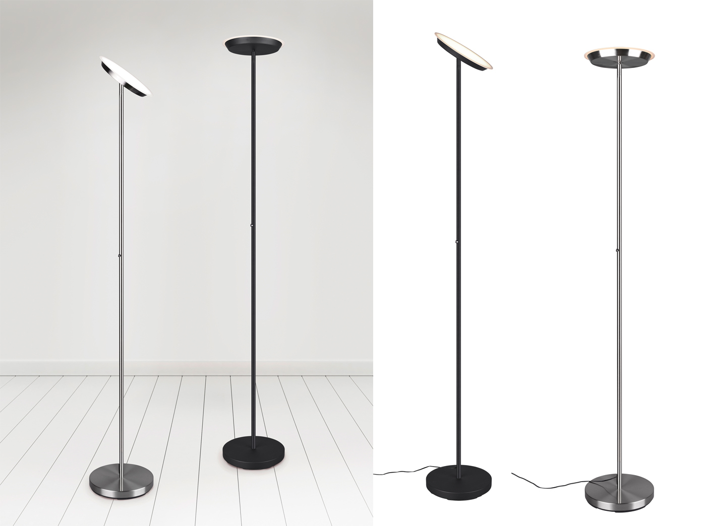 Schmale schlanke LED Stehleuchten ausgefallene Stehlampen für Flur