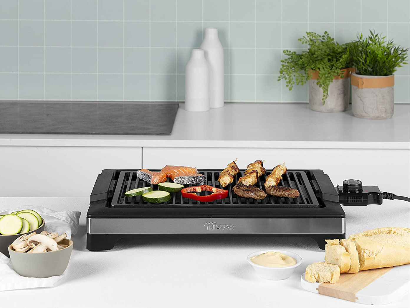 GESUNDES GRILLEN ELEKTRO Camping Grills für Balkon ohne Rauch, große