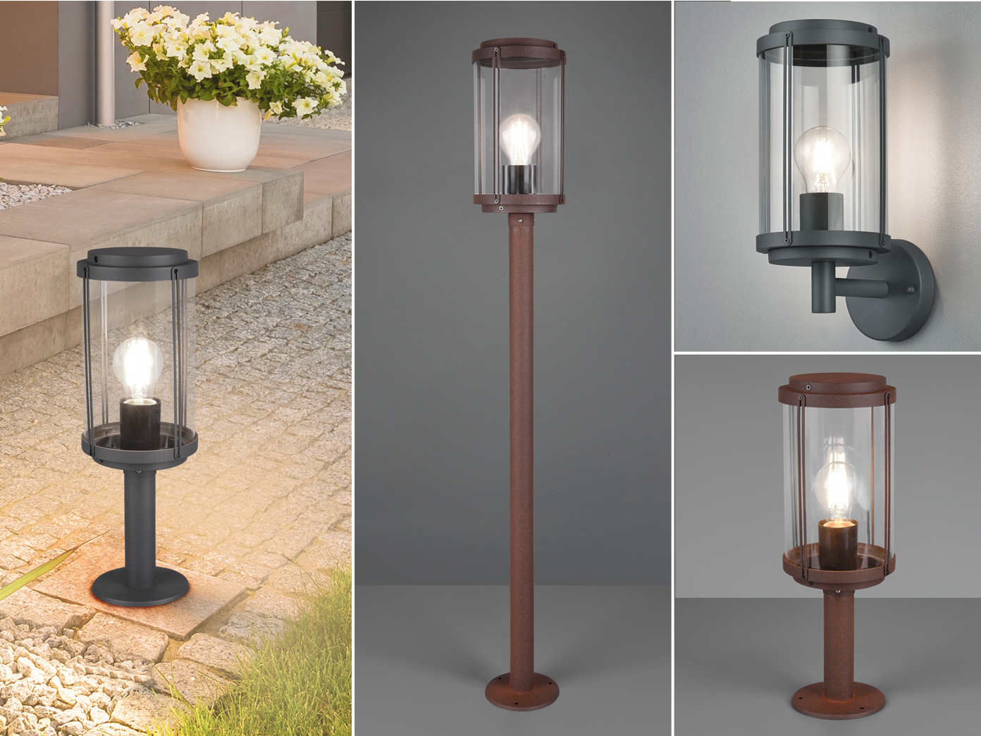Außenbeleuchtung rund Wegeleuchten Stehlampen Wandlampen Balkon für