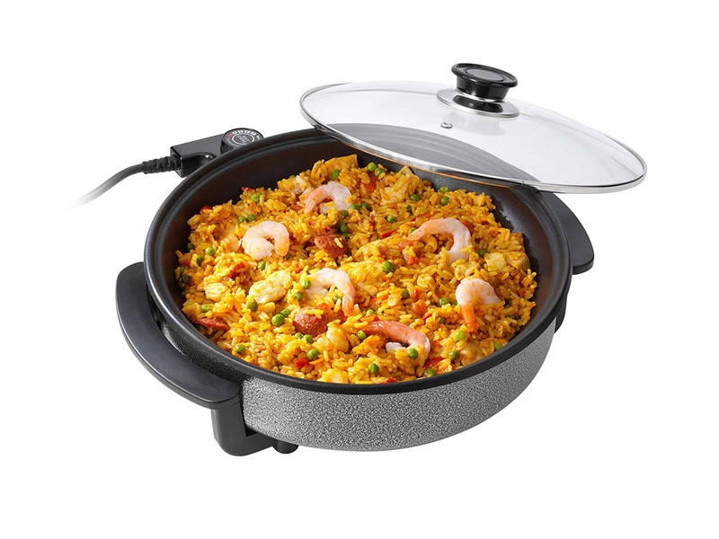 Elektrische Pfanne Ø32cm Pizzapfanne Multipfanne Partypfanne Bratpfanne Antihaft