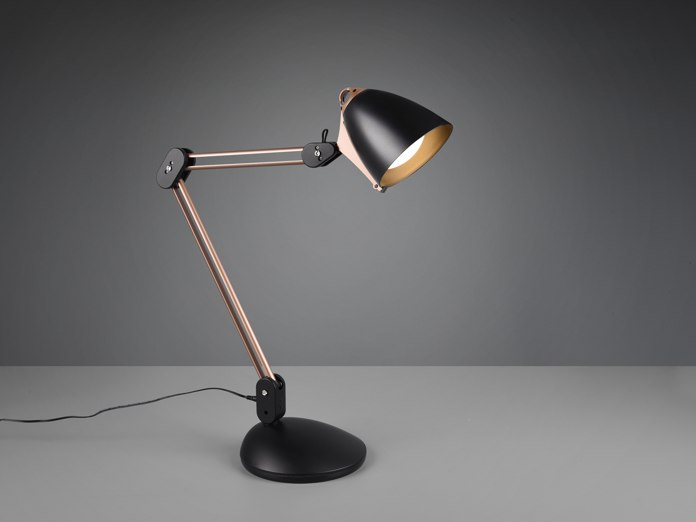 Lampada Da Scrivania BEL AIR Flexo Antigona - LED Con Braccio Snodato, Design Vintage, Nero - Foto 3