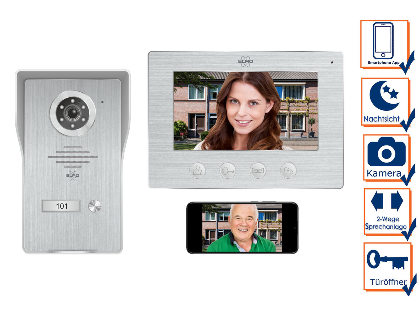 Mehrfamilienhaus WLAN Video Türsprechanlage Gegensprechanlage Smarthone APP 