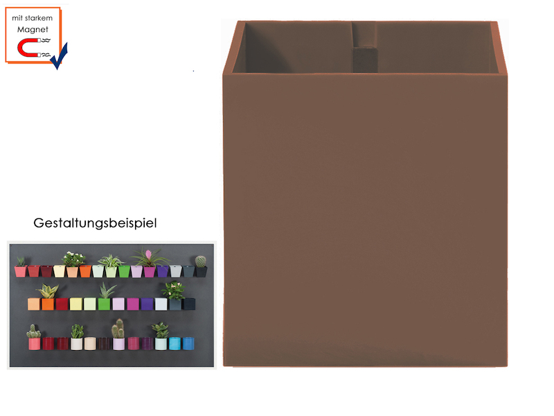 Wandaufbewahrung Wanddeko Kunststofftopf mit Magnet Ø 9 cm Taube